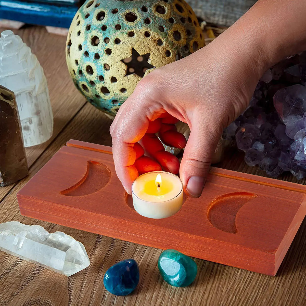 Porte-cristaux pour pierres et cartes de tarot